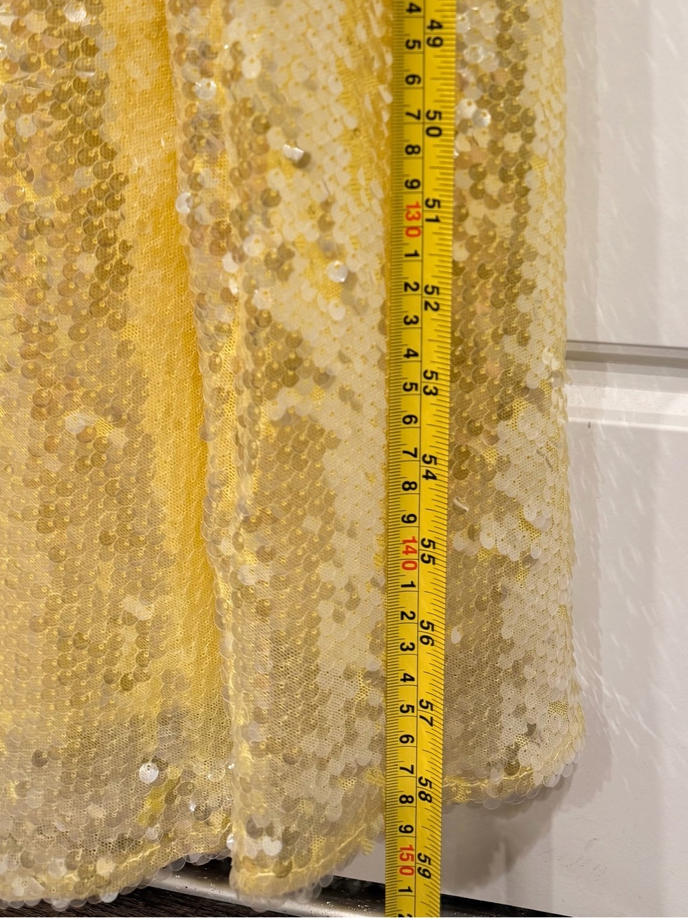 Show Me Your Mumu Gwen Maxi Dress Yellow Sequin Mermaid Gown Size M NWT Wedding - Picture 7 of 8